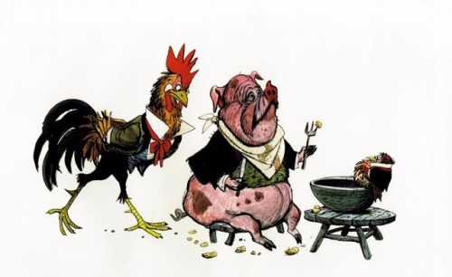 The Disney film that got away: art from CHANTICLEER, by Marc Davis. Parts of it were later used for 