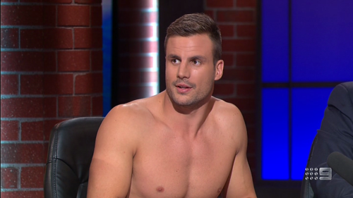 roscoe66:  Beau Ryan on the Footy Show decides to do his segment nude 
