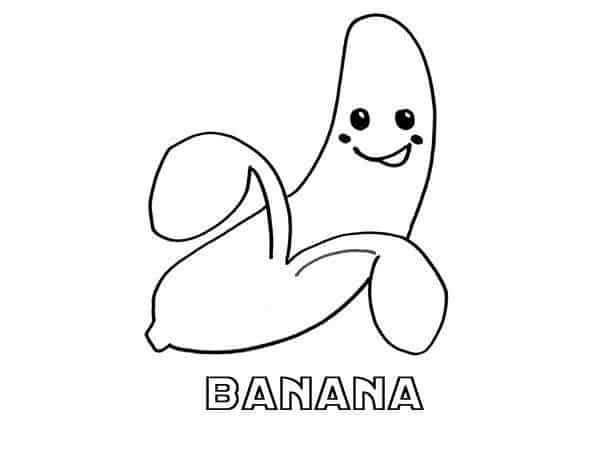 Desenhos de banana para colorir - Blog Ana Giovanna