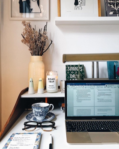 ejmellowbookends:  Rainy Mondays mean a full pot of tea,  @homesick candle lit and a blanket thrown over my legs and slippered feet while I sneak in words💻. I’m unofficially participating in #nanowrimo because I don’t measure progress by word count,