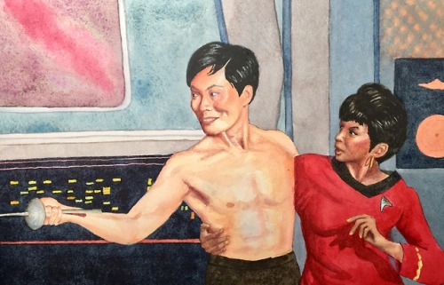 Here’s my latest piece of Star Trek TOS watercolor fan art.  I loved painting it because it’s one of