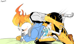 oaytacnoom: [NSFW]  Grillby &amp; Sans