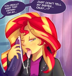 equestriaafterdarkblog:  somescrub:  SomeScrub’s Luna and Sunset Shimmer collection. All 6 pics. Check out my commission info HERE  Fffffffffuuuuuuuuuuuuuccccckkkkkkkkkkk me that’s hot 