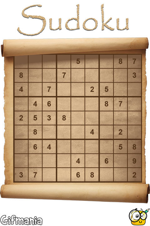 Gifig Things — Sudoku en pergamino ¡Hemos antiguo...