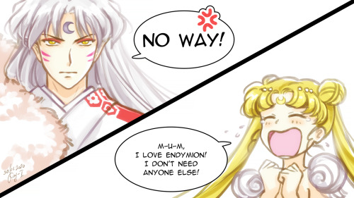 kay-i: Inuyasha & Sailor Moon crossover Art © MeSailor Moon © Naoko TakeuchiInuyasha © Rumiko 