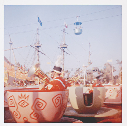 The Disneyland Band riding Mad Tea Party, circa 1950s