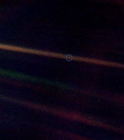 explore-blog:  Happy Birthday, Pale Blue Dot – the iconic image of Earth seen from space, which inspired Carl Sagan, was taken on this day in 1990. 