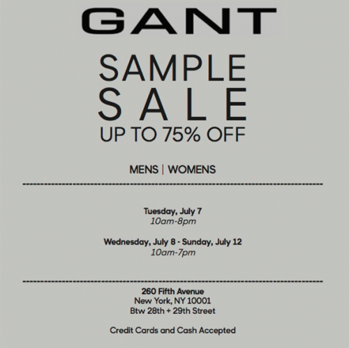 New York Dork — Summer 2015 Gant Sample Sale Report