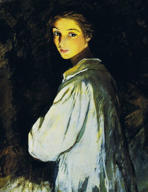 silenceforthesoul:S. Serebrjakowa - Selbstbildnis (Das Mädchen mit der Kerze), 1911
