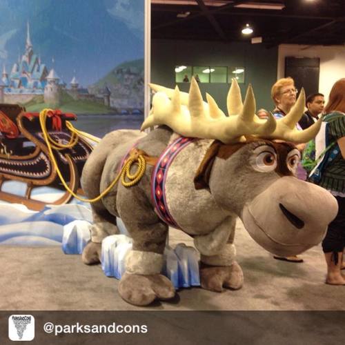 disneylifestylers: I want him!! Repost from @parksandcons via Lifesize (almost) plush Sven! #Frozen 