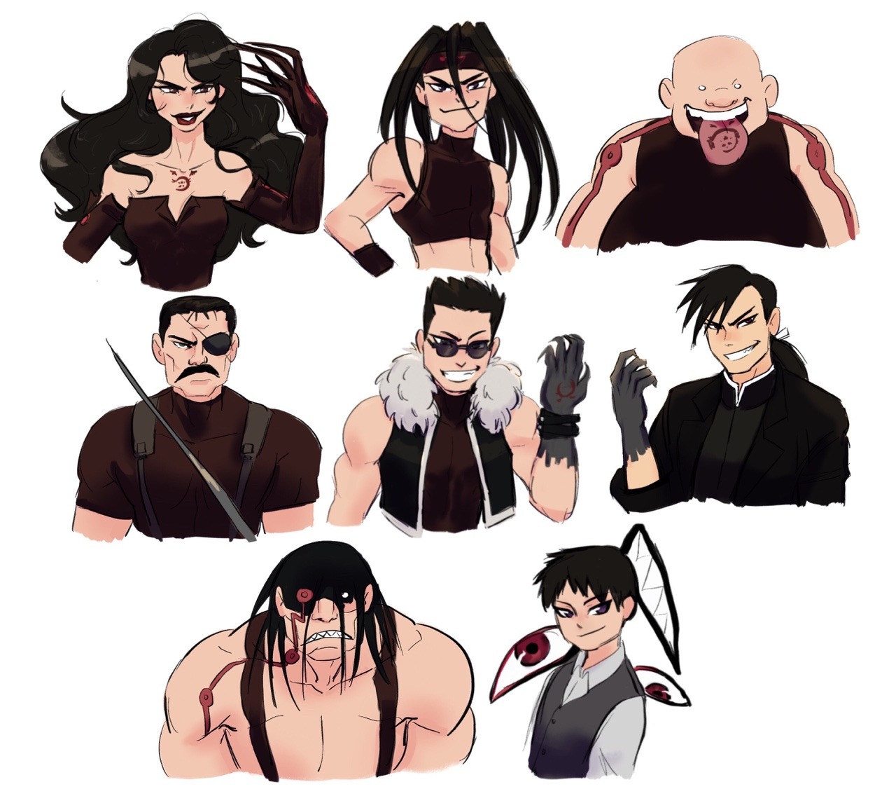 paunchsalazar:Fullmetal Alchemist: Brotherhood portraits all in one place!