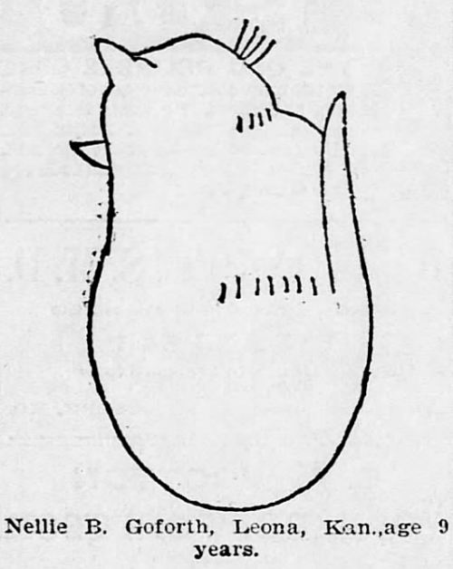 yesterdaysprint: Cat drawing contest, The St. Joseph Herald, Missouri, April 3, 1894