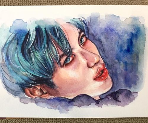 ⒻⒶⓂⓄⓊⓈ from MV ﻿. #TAEMIN #FAMOUS #shineefanart #watercolor  www.instagram.com/p/B1v400RANe