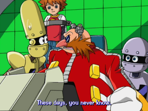 the-backspin-alchemist: warpedpoint: THIS SHOW THO Sonic X was so bizarrely self-aware at times&hell