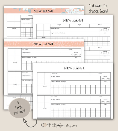 coffeepdf:Hello there! today I just updated my special Kanji sheets for Japanese and Chinese learner