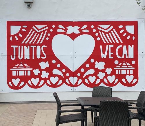 Fab new street art on the #sdsu campus by Itzel Ortuńo … check out her dazzling design work at itzal