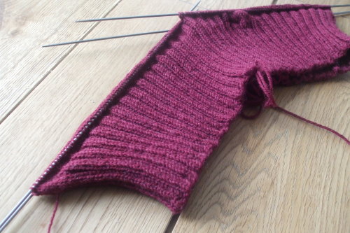 I’ve got a new gansey under way. Exciting times :) (First gansey knitted 2012-2013.)