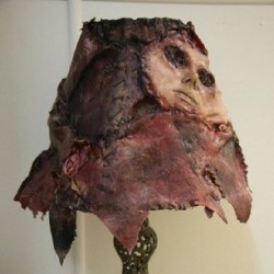 truecrimeandkillers:  Skin lamp made by Ed Gein. 