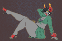 wet-ankles:  fun commission of a pin-up Kanaya 