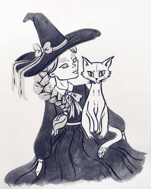 #inktober 14 - too many great witches this month for me to miss out  . . . . #ink #witch #painting #