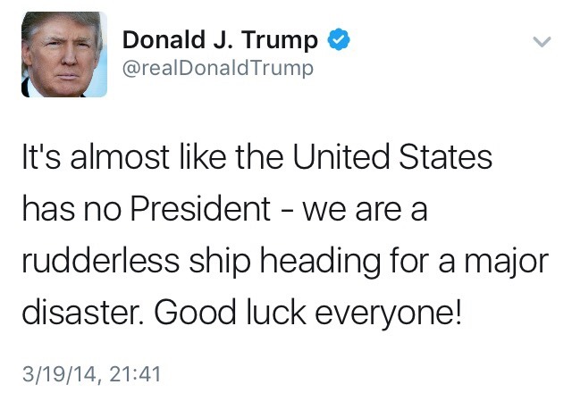 thisiseverydayracism:  Trump describing his own presidency 2 years before it began.
