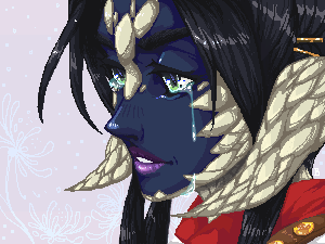 I hate that it wreck this in preview, but here, some pixel doodling I did of Tomoe x.x