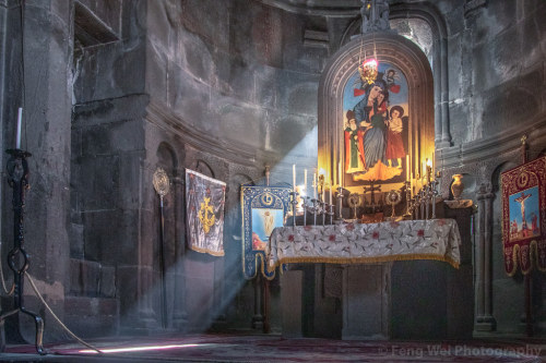 Geghard Monastery, Goght, Kotayk Province, Armenia by Feng Wei Photography Holy light shines into Ge
