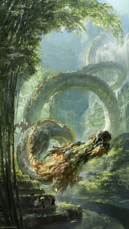 thecollectibles:Chinese Dragon & Terrace by Xision Wu 