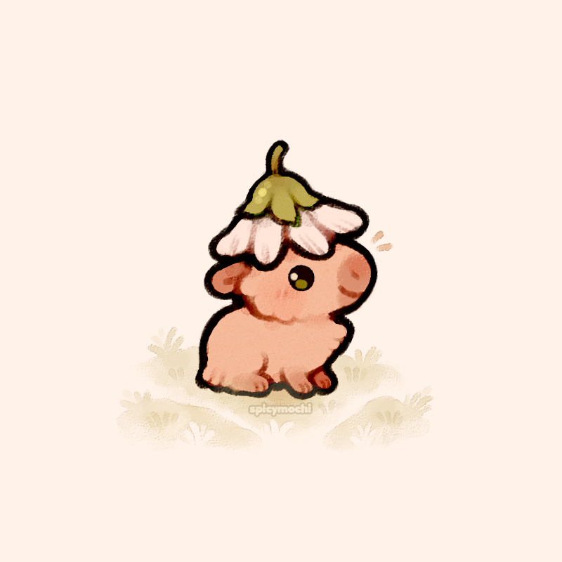 renee's art blog — tiny capybara