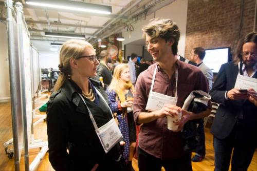 Our Manhattan Story Crawl on Day 2 of FoST 2014 kicked off with registration hosted by NYU ITP at Ti