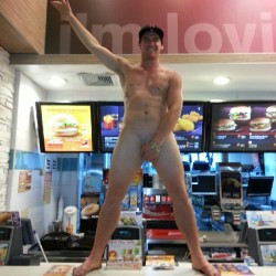 Wow, what a dream come true.  Public nudity turns me on.  Be a bit more brave and show us your nugget!  Either way&hellip; bodopbop bop bop&hellip; I&rsquo;m lovin&rsquo; it.