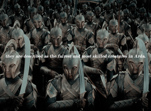 luthientinuviel:Middle-Earth Meme: [1/3] races → ElvesAs tall as men and slender and gifted, th