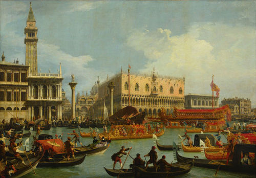 The Bucentaur’s Return to the Pier by the Palazzo Ducale, Canaletto, 1727-29