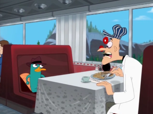 laughing-llama: slytherin-starkid-of-tardis:  phinflynn:   “Ah, Perry the platypus!” “What an unexpected -“ “WAIT, WAIT, WAIT!” “You’re trapped!” “By societal convention!” “Look! We’re in a fine dining environment. Everyone knows