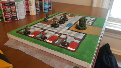 Still having fun painting these small battle maps for Dungeons &amp; Dragons. There’s not too much t