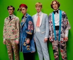 justdropithere:   Matt Doran, Oscar Scott, Conner Rowson &amp; Tobias Lundh by Kevin Tachman - Backstage at Gucci, SS17 