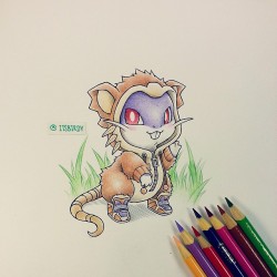 itsbirdyart:  A #Ratatta in a #Raticate onesie. This one is in the top percentage for sure. #YoungsterJoey 