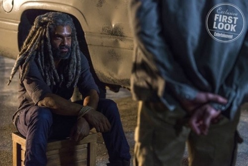 thewalkingdead-hq:  Exclusive First Look Photos of The Walking Dead Season 8B  “The Feb. 25 midseason premiere begins with a bombed-out Alexandria in tatters and Carl clinging to life. And things will get worse before they get better.” - Entertainment