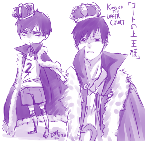 hawt-chyaaacolate:  some more Kageyama practices before i got to bed! by the way, which do you guys prefer to use; King of the Court or King of the Upper Court? It translates to upper court, but I’ve seen both usages so idek ; a ;