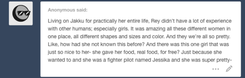 out-there-on-the-maroon:laberintodeofelia:rey discovers she’s a lesbian. can you really blame 
