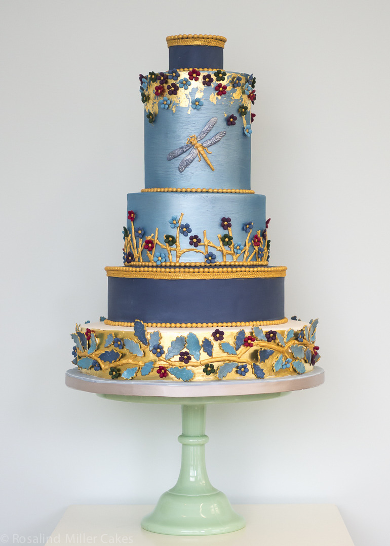 Azure Dragonfly Wedding Cake