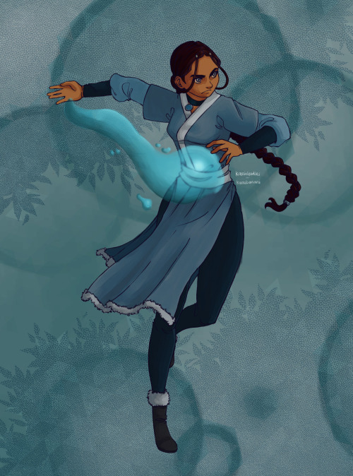 kamidoodles:31 Jan 2021 // more ipad vs tablet art – that katara piece i did a bit ago. i didn’t fee