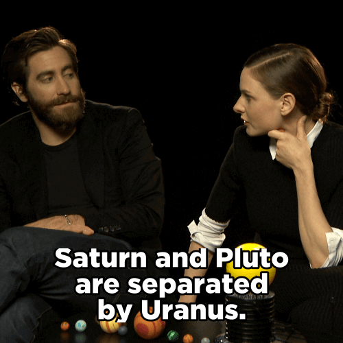 jacobbgyllenhaal: We challenged Jake Gyllenhaal &amp; Rebecca Ferguson to build a solar system a