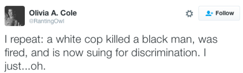 micdotcom:  Fired white officer files racial bias lawsuit after killing black manA white former police officer in Mississippi is suing his old department because — wait for it — he said he was a victim of racial discrimination because he got fired