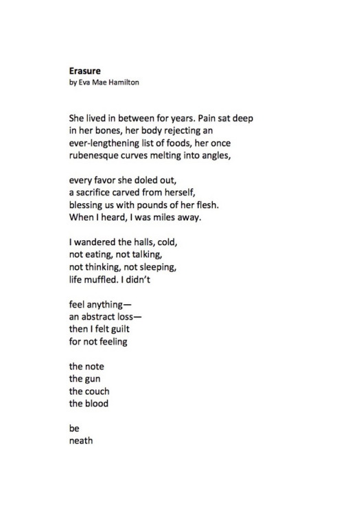 writernotwaiting:National Poetry Month, day 6–”Erasure” by me. Thank you, pedeka for loaning me your