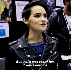gifdeadpool - Brianna Hildebrand on what it was like being on...
