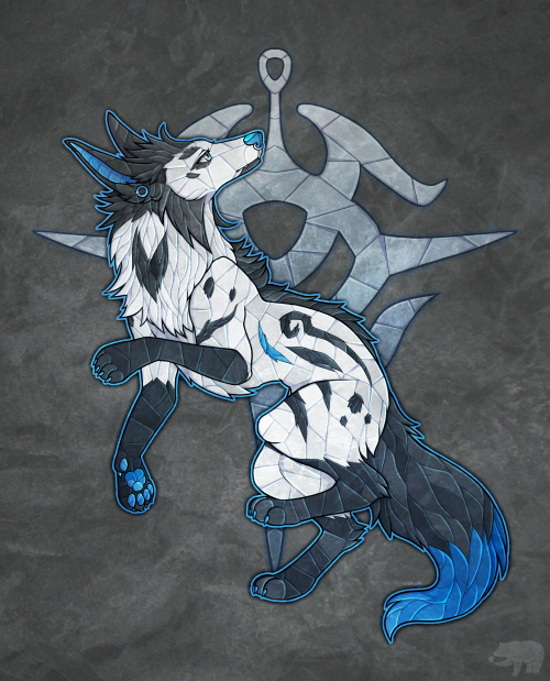 LV.        Stained Glass Commission for Zady. Character belongs to Zady (CLICK).Made in krita, and m