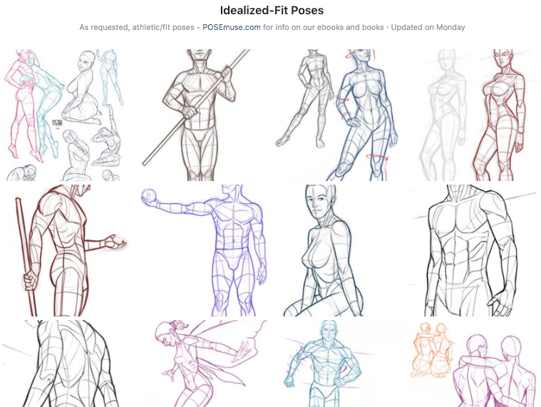 Male Anime Poses - Free Drawing References