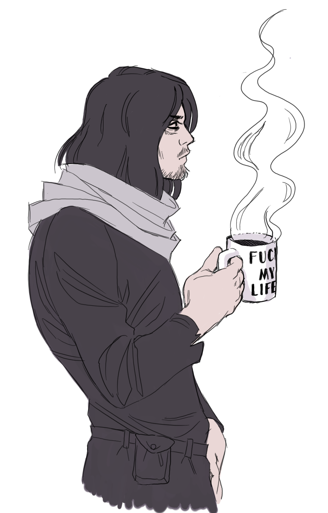 ghostydraws: an aizawa i farted out on drawpile last week i don’t often draw aizawa,