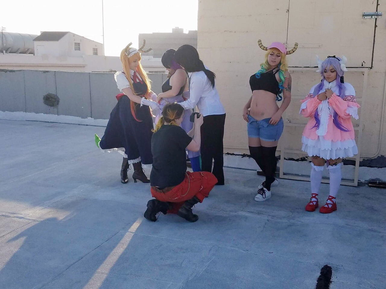 nsfwfoxydenofficial: Dragons loose on Kobayashi’s rooftop. ~ Lewd behind the scenes